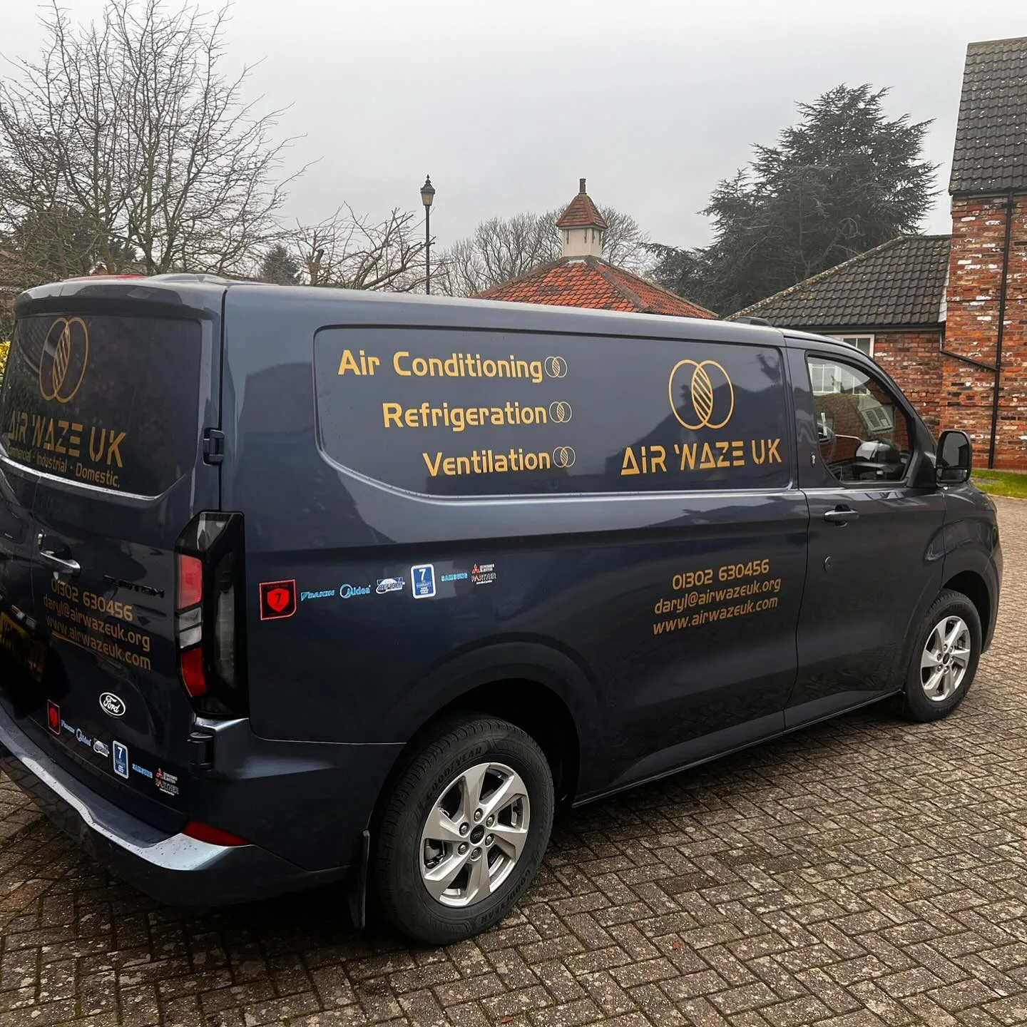 Air Waze UK service van branded for air conditioning, refrigeration and ventilation